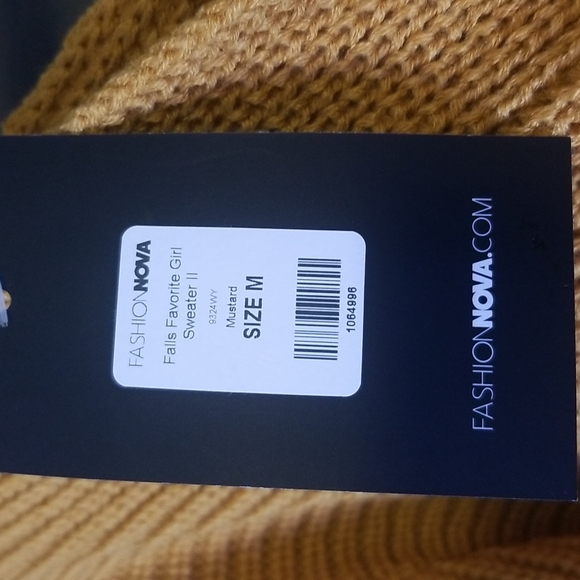Fashion Nova Fall sweater Mustard sz. M - Picture 9 of 9